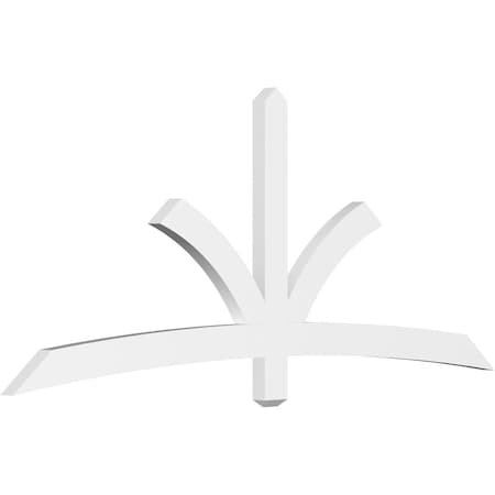 Ekena Millwork Davenport Architectural Grade PVC Gable Bracket, 84"W x 35"H x 2"D x 4"F, 10/12 Pitch GBP084X35X0204DAV00